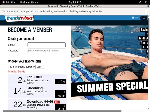 Free French Twinks Account Discount