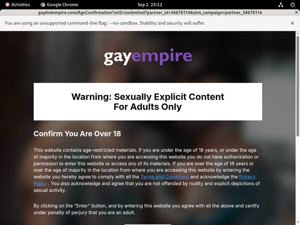 Gay Empire Unlimited Web Site