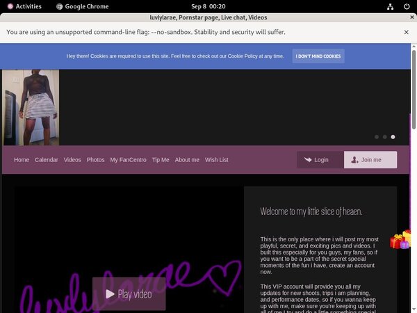 Luvlylarae.modelcentro.com With Master Card