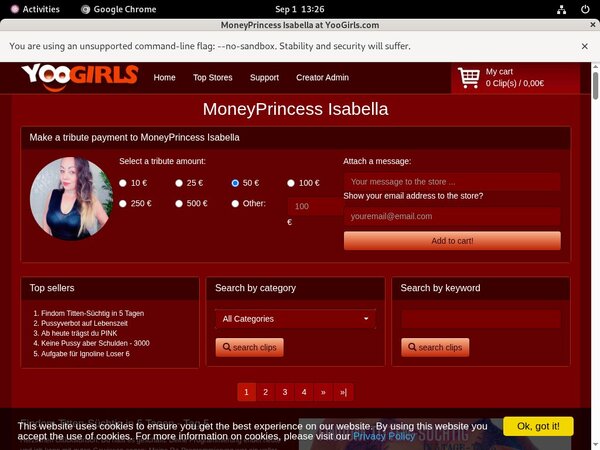 Moneyprincess Isabell Free Ones