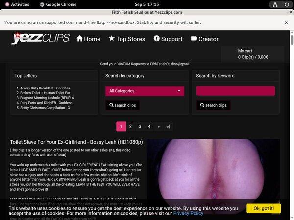 Passwords For FilthFetishStudios