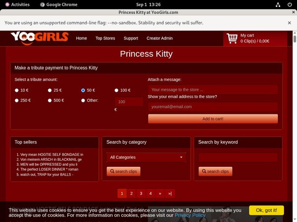 Princess Kitty Free Tour