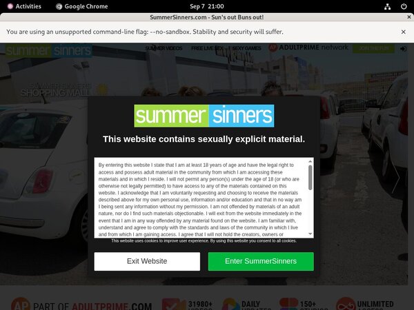 Summersinners.com Make Account