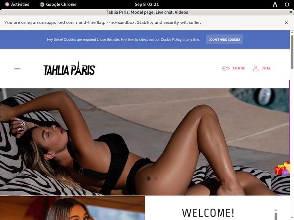 Tahlia Paris Signup Page
