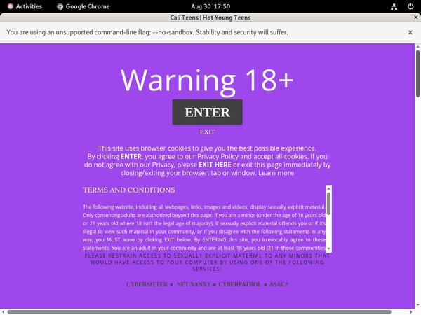 Trial Caliteens.com Account